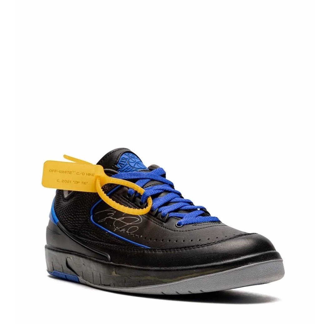 Jordan X Off-White Air Jordan 2 Retro Low Og Sp Black Varsity Blue Dj4375 Sz 12